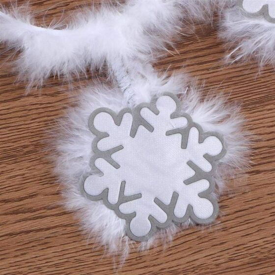 Amakando Schneeflocken Haarreif – Weihnachtshaarschmuck In Weiß, Einheitsgröße Für Erwachsene